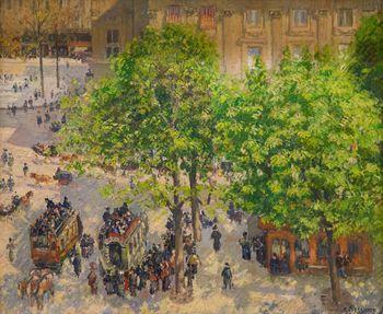 Place du Theatre Francais in Paris, Camille Pissarro