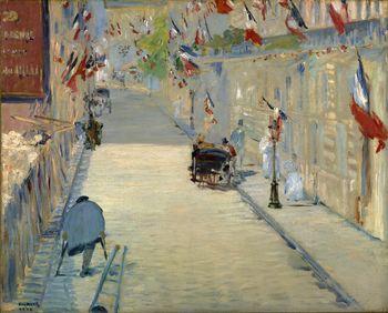 Rue Mosnier decorated with Flags, Manet