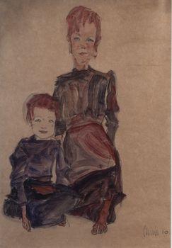 Two proletarian kids, Schiele