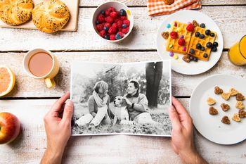 Stara fotografia i śniadanie