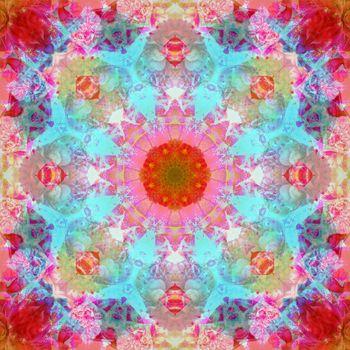 Symetryczna grafika w stylu mandali