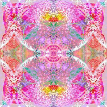 Symetryczny różowy wzór