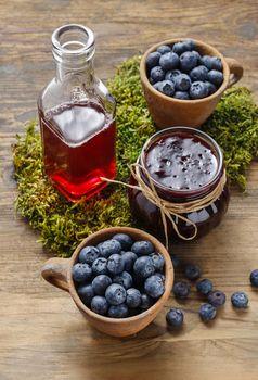 Syrop i dżem borówkowy