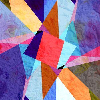 Trójkąty w jaskrawych kolorach