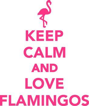 Keep calm and love flamingos