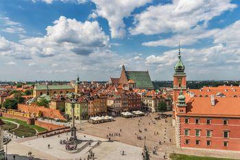 Widok na Plac Zamkowy w Warszawie