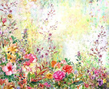 Wiosenne kwiaty w żywych kolorach