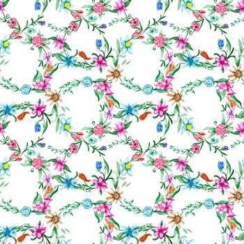 Wzór z kolorowych kwiatów
