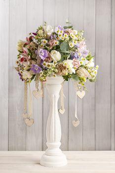 Bukiet z ozdobnymi serduszkami