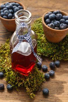 Buteleczka syropu z borówek