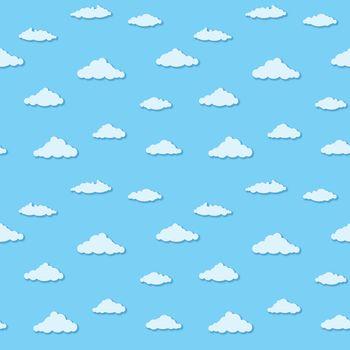 Chmury na niebieskim tle