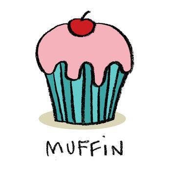 Ilustracja przedstawiająca muffina