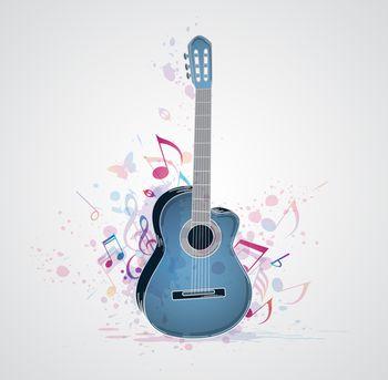 Ilustracja przedstawiająca gitarę