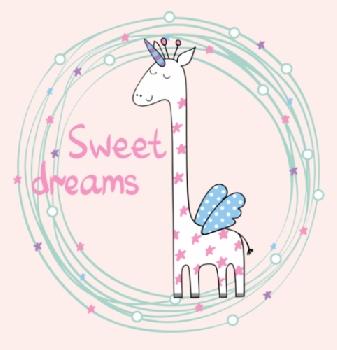 Żyrafa z napisem sweet dreams