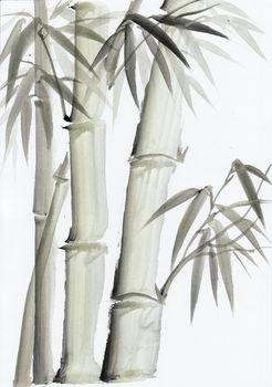 Grafika z drzewem bambusowym