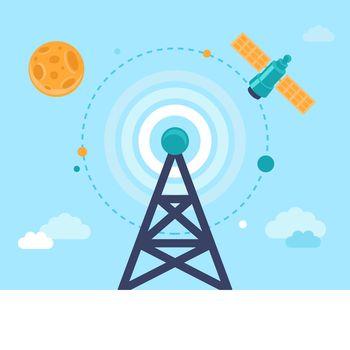 Ilustracja anteny satelitarnej