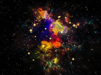 Kolorowa mgławica w kosmosie 2