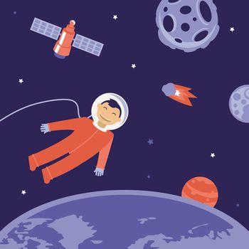 Ilustracja z astronautą