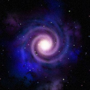 Spiralna niebieska galaktyka