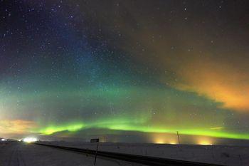 Zorza polarna. Islandia