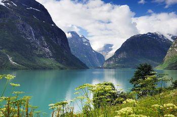  Fjord koło Stryn, Norwegia, Skandynawia, Europa