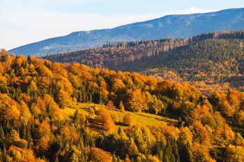 Góry Beskidy. Jesień. Polska