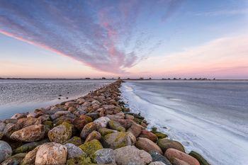 Widok z Heiligenhafen na Graswarder, Szlezwik-Holsztyn, Niemcy