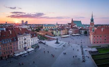 Widok z góry na Plac Zamkowy