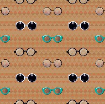 Okulary na wzorzystym tle
