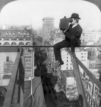 Operator kamery na wysokości