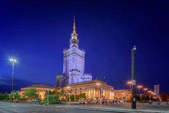 Pałac Kultury i Nauki - nocny widok