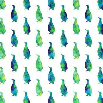 Pingwiny w odcieniach zieleni