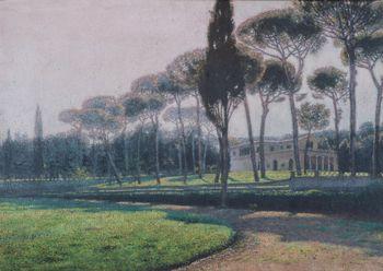 Pinie przy Villa Borghese w Rzymie, Aleksander Gierymski