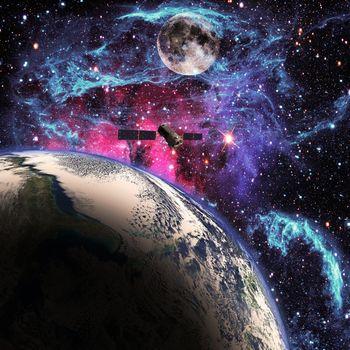 Planety na tle galaktyki