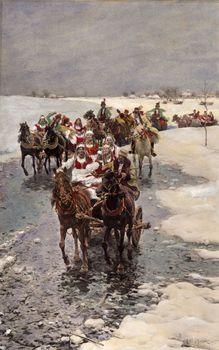 Przyjazd panny młodej, Alfred Wierusz Kowalski