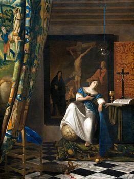 Alegoria wiary, Vermeer