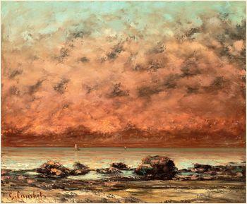 The Black Rocks at Trouville, Courbet