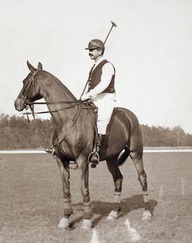 Stara fotografia zawodnika polo
