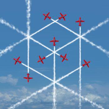 Sześcian ze smug na niebie