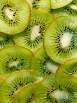 Zielone plastry kiwi