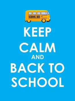 Keep calm and back to school