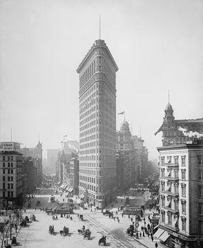 Widok na ulice Nowego Jorku około 1905 roku