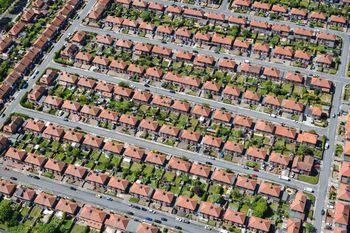 Widok z lotu ptaka na osiedle