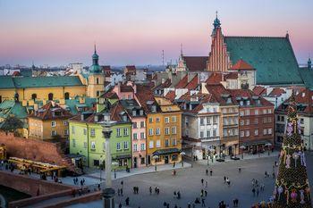 Wieczór na Starym Mieście w Warszawie
