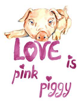 Rysunek przedstawiający świnię