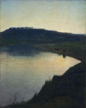Jezioro o zachodzie słońca, Aleksander Gierymski