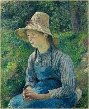 Dziewczyna w słomkowym kapeluszu, Camille Pissarro