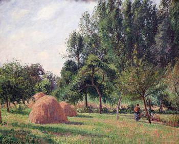 Haystacks, Morning, Eragny, Camille Pissarro