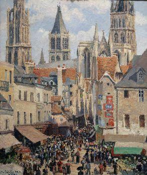 Stary Rynek i Rue de l'Epicerie, Rouen, Camile Pissarro