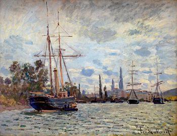 Sekwana w Rouen, , 1874, Monet
